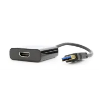 Cablu video gembird adaptor usb 3.0 (t) la hdmi (m) 15cm rezolutie maxima full hd (1920 x 1080) la 60hz negru a-usb3-hdmi-02  Ge