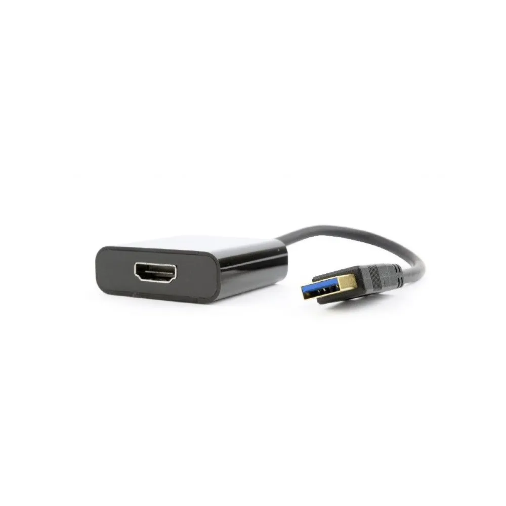 Cablu video gembird adaptor usb 3.0 (t) la hdmi (m) 15cm rezolutie maxima full hd (1920 x 1080) la 60hz negru a-usb3-hdmi-02  Ge