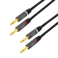 Cablu audio logilink stereo (2 x 2.5 mm jack t/t) 5m conectori auriti negru ca1211 (include tv 0.8lei) Logilink - 1