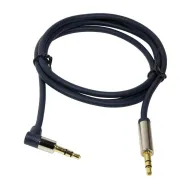 Cablu audio logilink stereo (3.5 mm jack t/t) 3m conectori auriti un conector 90 grade albastru ca11300 (include tv 0.18lei) Log