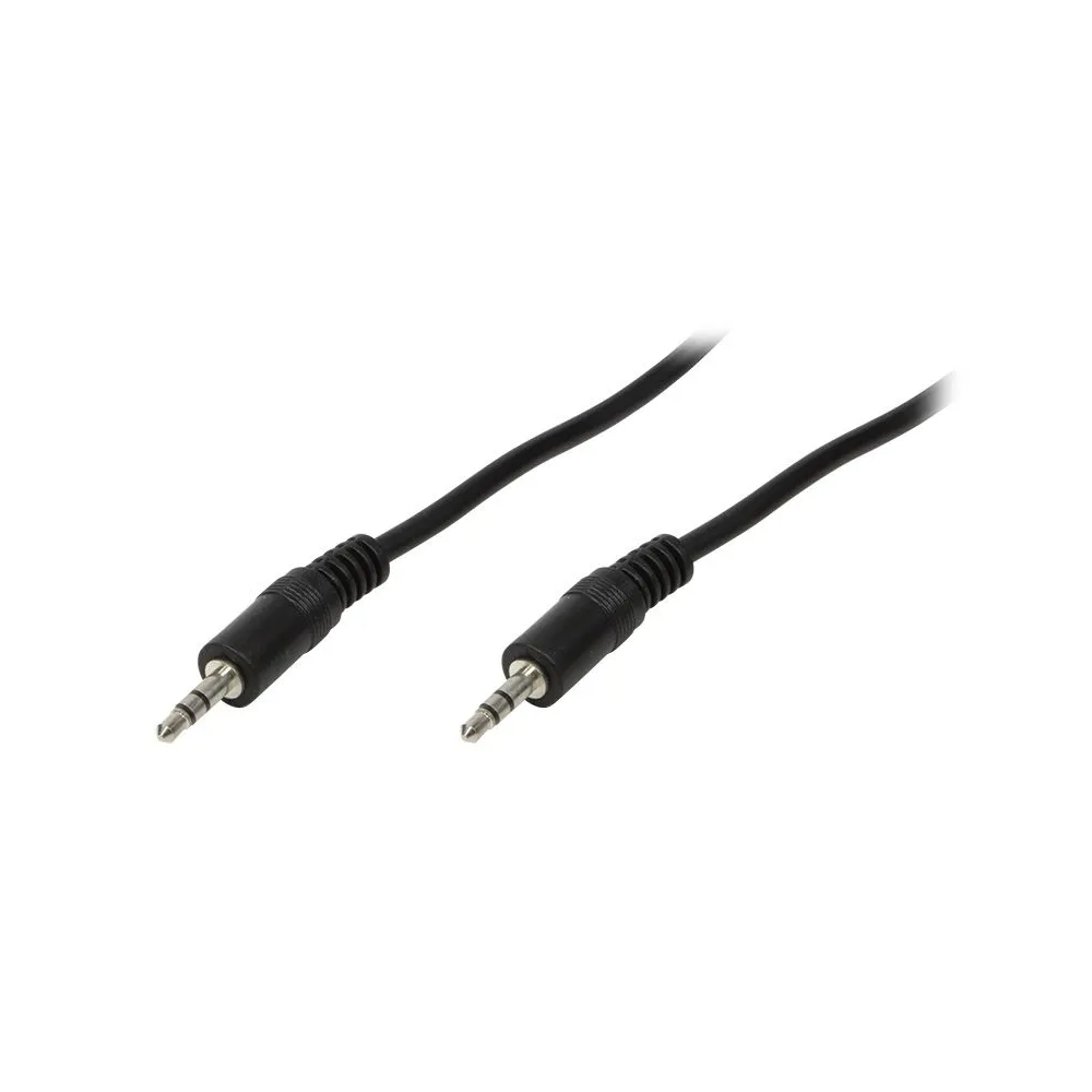 Cablu audio logilink stereo (3.5 mm jack t/t) 1m negru ca1049 (include tv 0.06 lei) Logilink - 1