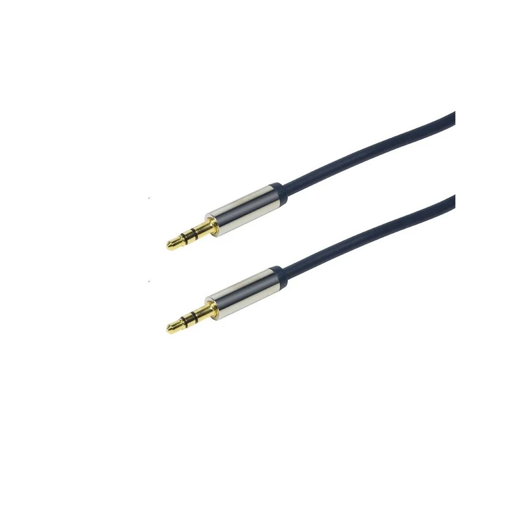 Cablu audio logilink stereo (3.5 mm jack t/t) 3m conectori auriti albastru ca10300 (include tv 0.18lei) Logilink - 1