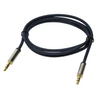 Cablu audio logilink stereo (3.5 mm jack t/t) 1.5m conectori auriti albastru ca10150 (include tv 0.06 lei) Logilink - 1