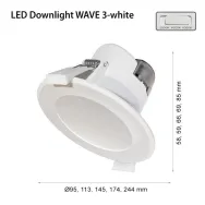 Panou led 2r rotund wave r205 ip44 25w temperatura de 2r - 1