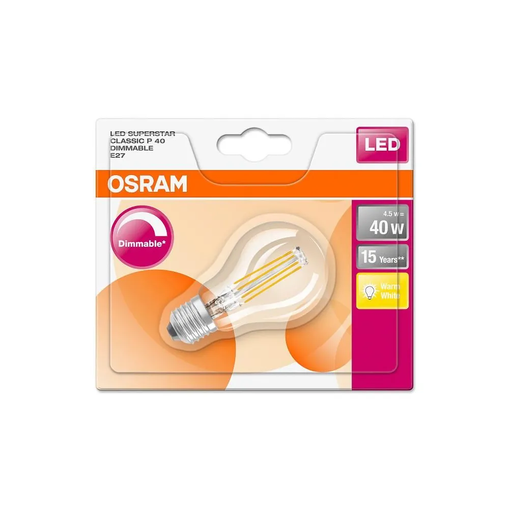 Bec led osram led retrofit classic p dim e27 4.5w Osram - 1