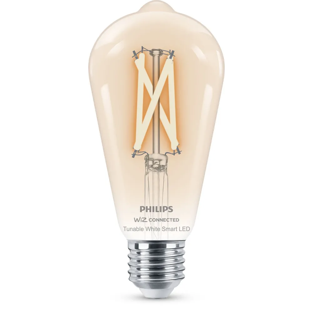 Philips Bec cu filament transparent 7W (echivalent cu 60 W) ST64 E27 Philips by Signify - 1