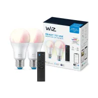 WiZ Bec 8 W (echivalent cu 60 W) A60 E27 x2 + telecomandă WiZ - 8