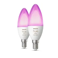 Philips Hue cu ambianță albă și color Pachet dublu E14