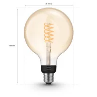 Philips Pachet de 1, G125, E27, Filament, Glob Philips by Signify - 5