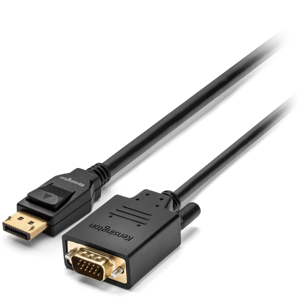 Kensington K33024WW adaptor pentru cabluri video 1,8 m DisplayPort VGA (D-Sub) Negru