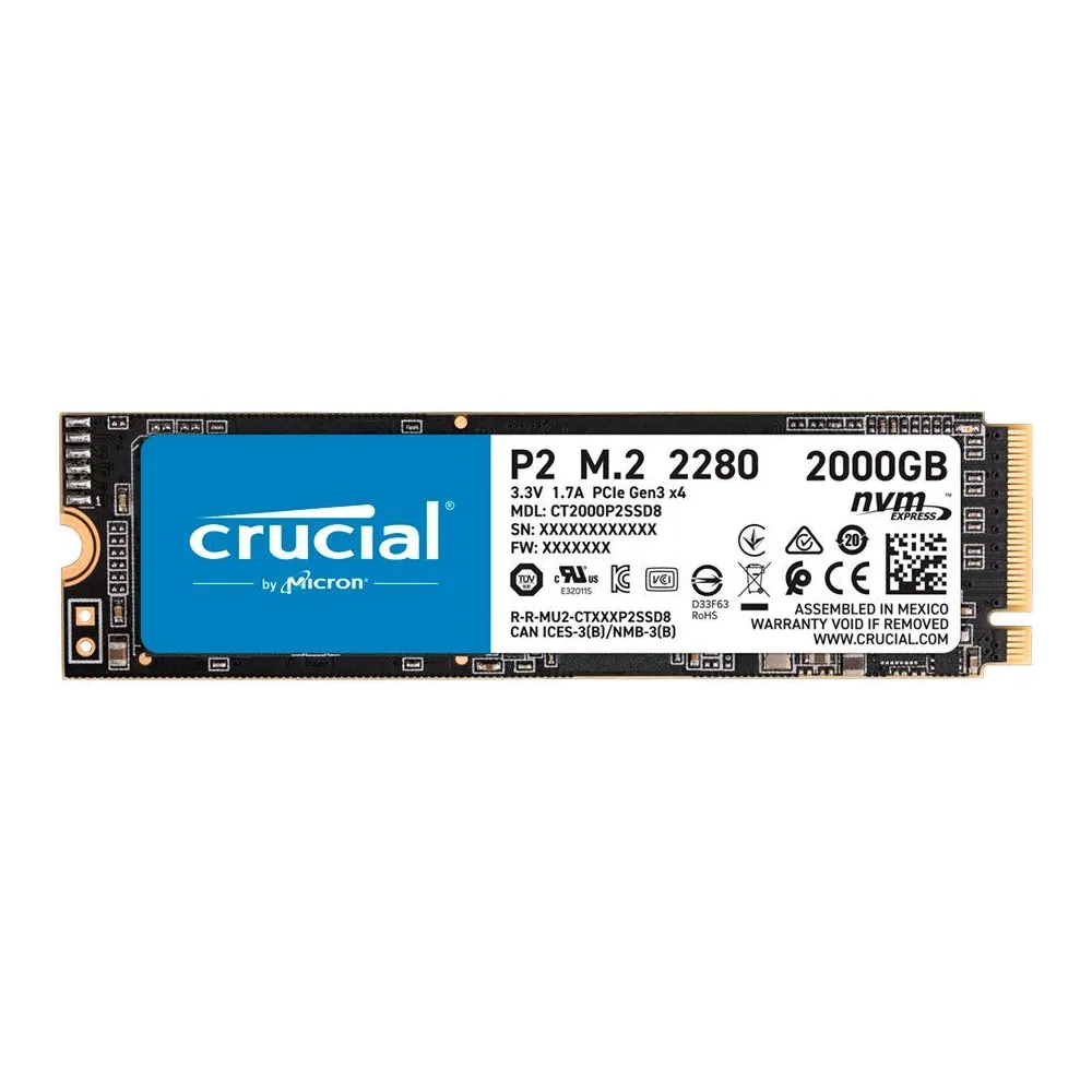 SSD intern Crucial  P2 2TB   PCI Express 3.0 Crucial - 1