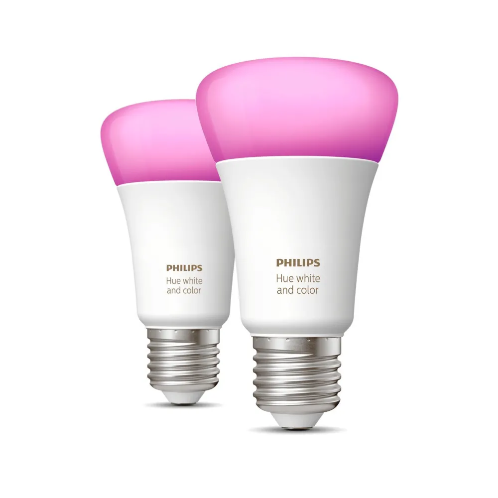 Philips Hue cu ambianță albă și color Pachet de 2 bucăți E27 Philips by Signify - 1