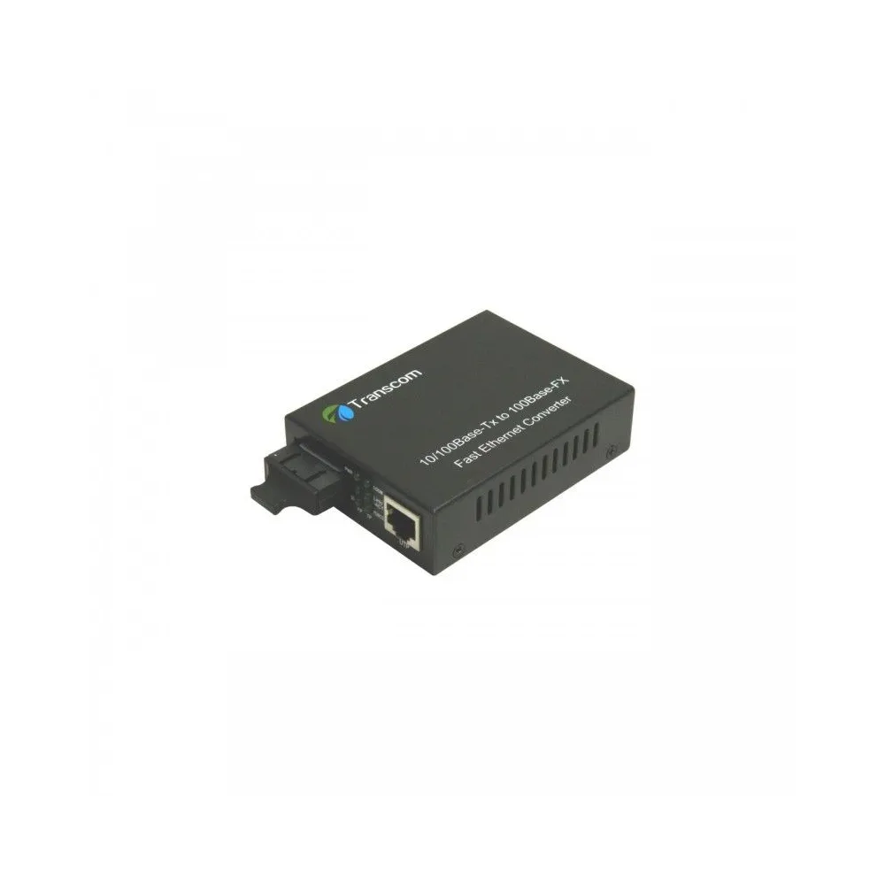 Mediaconvertor 10/100m 1310nm mm 2km / sm 10km conector sc - transcom ts-100-s(m)d-25(2) Transcom - 1