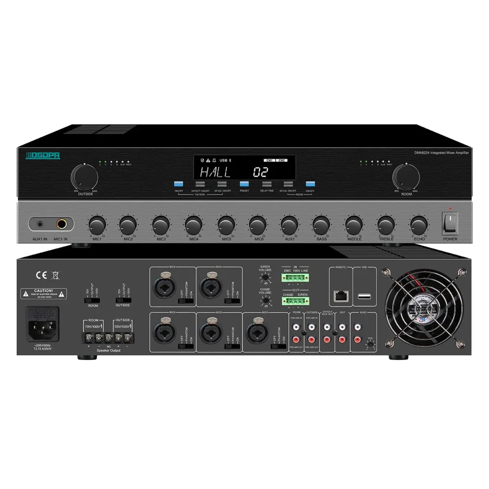 Amplificator cu mixer 2x240w pentru biserici / moschee Dsppa - 1