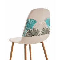 Set 2 scaune dining cu model beige Heinner - 1