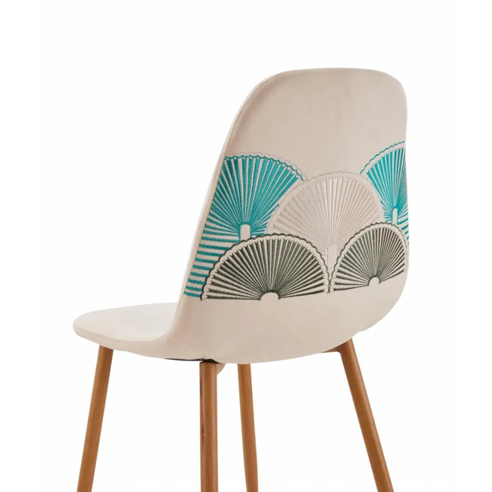 Set 2 scaune dining cu model beige Heinner - 1
