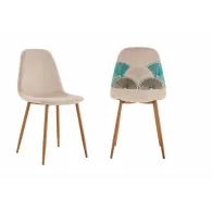 Set 2 scaune dining cu model beige Heinner - 1