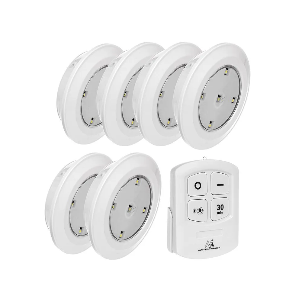 Set 6 lampi led cu telecomanda mce0165  - 1