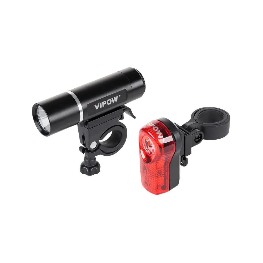 Set lumini fata spate bicicleta rebel Vipow - 1