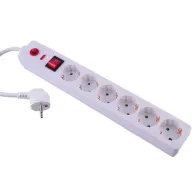 Prelungitor alb 6 posturi 1.5m (3x1.0mm) Kemot - 1