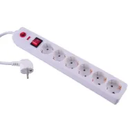 Prelungitor alb 6 posturi 1.5m (3x1.0mm) Kemot - 1