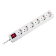 Prelungitor alb 6 posturi 3m (3x1.0mm)+intr Kemot - 1