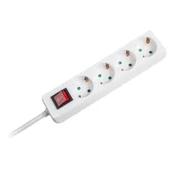 Prelungitor alb 4 posturi 1.5m (3x1.0mm)+intr Kemot - 1