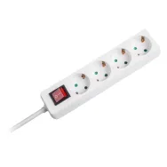 Prelungitor alb 4 posturi 1.5m (3x1.0mm)+intr Kemot - 1