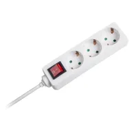 Prelungitor alb 3 posturi 1.5m (3x1.0mm)+intr Kemot - 1