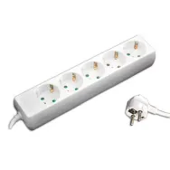 Prelungitor alb 5 posturi 5m (3x1.0mm) Kemot - 1