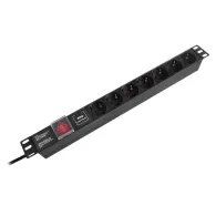 Pdu rack 19 inch 7 prize switch 16a 2m emtex Emtex - 1