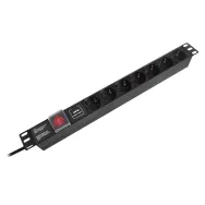 Pdu rack 19 inch 7 prize switch 16a 2m emtex Emtex - 1