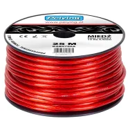 Cablu putere cu 12ga (4.5mm/3.31mm2) 25m rosu Peiying - 1