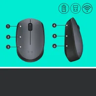 Logitech M170 Grey-K mouse-uri Ambidextru RF fără fir Optice 1000 DPI