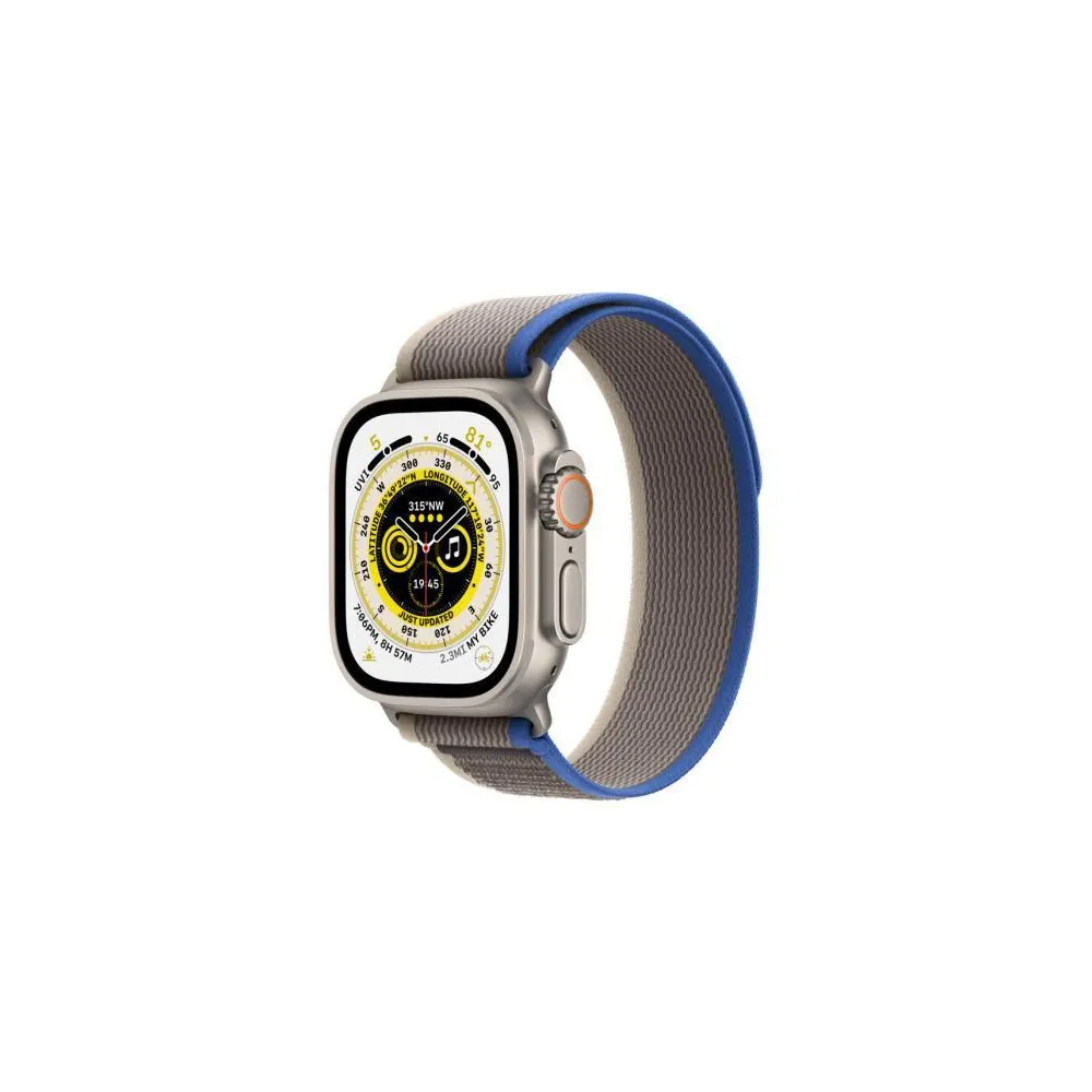Apple watch ultra cellular 49mm titanium case with blue/gray trail Apple - 1