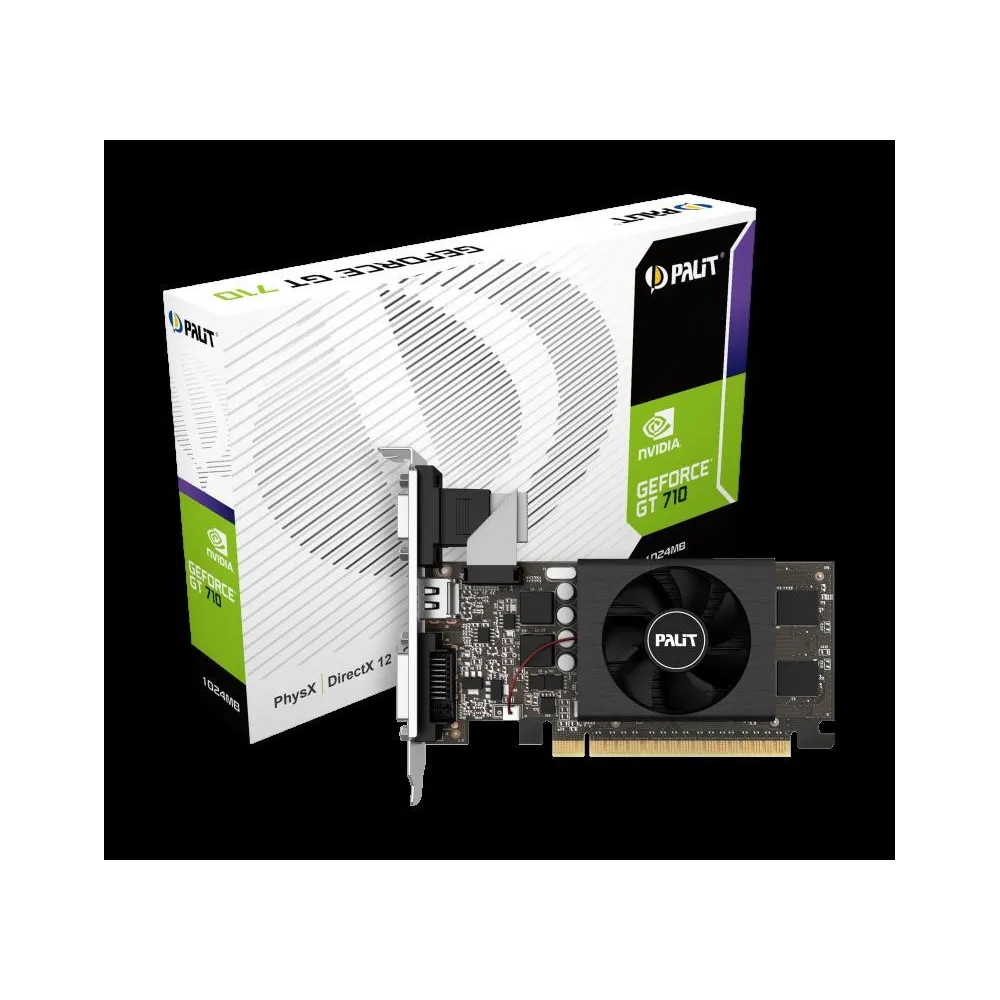 Placa video palit nvidia geforce gt 710 1gb gddr5 64bit Palit - 1