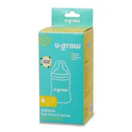 Biberon de sticla 120 ml+2 tetine extra U-grow - 1