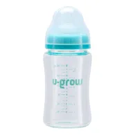Biberon de sticla180 ml+2 tetine extra U-grow - 1