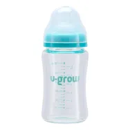 Biberon de sticla180 ml+2 tetine extra U-grow - 1