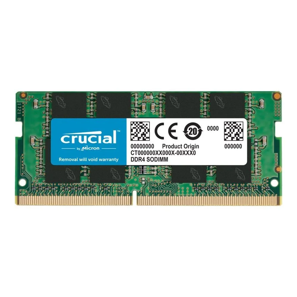 Crucial - DDR4 - module - 8 GB - SO-DIMM 260-pin - 3200 MHz / PC4-25600 - unbuffered Crucial - 1