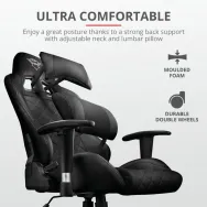 Scaun trust gxt 707 resto gaming chair - black  specifications Trust - 1