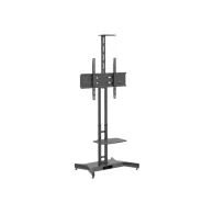 HAGOR HP Twin Stand HD - cart - for flat panel / AV System / camera - black Hagor - 1