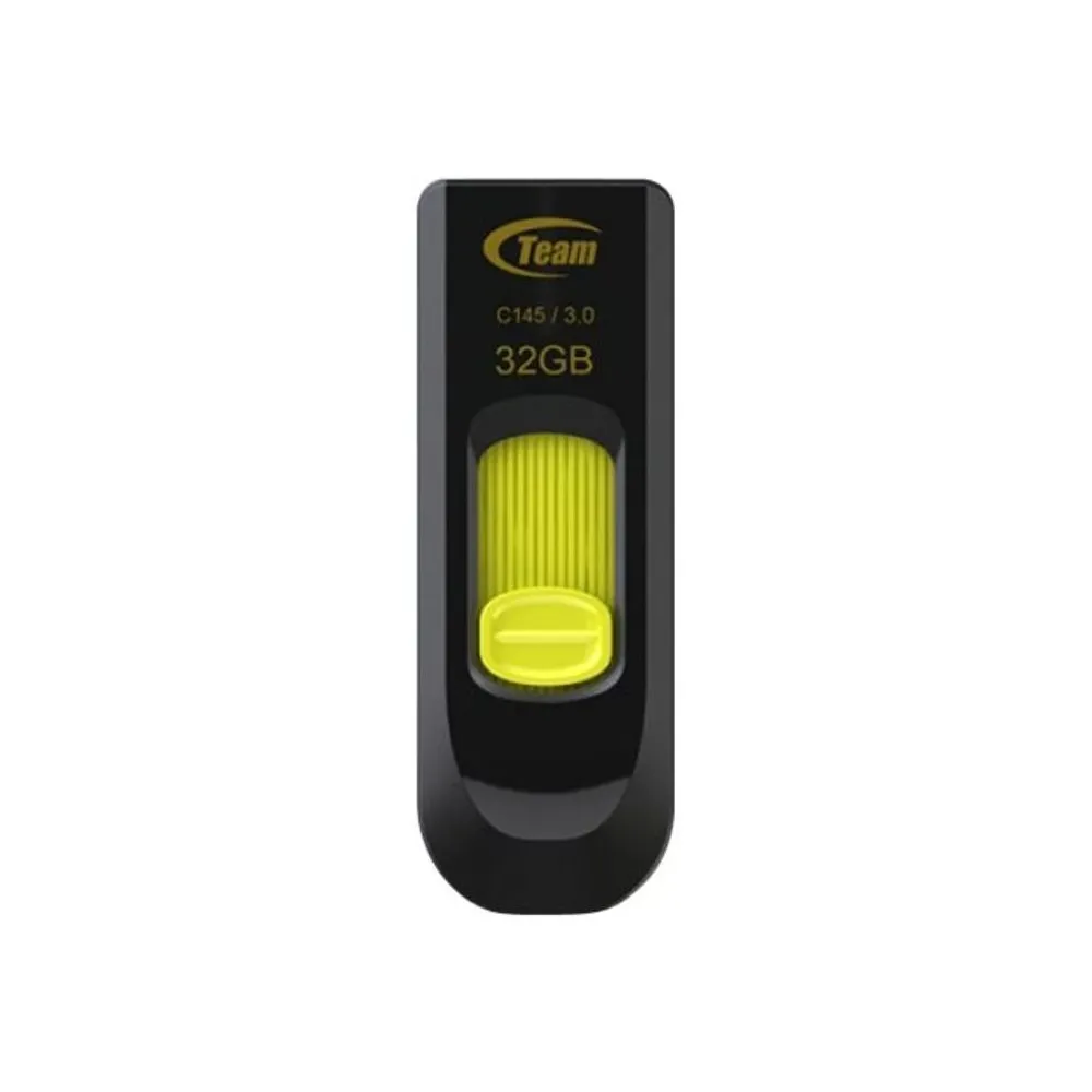 Team Group USB Flash Drive C145 - USB Type-A 3.2 Gen 1 - 32 GB - Black/Yellow Team group - 1