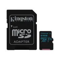 Kingston Canvas Go! - flash memory card - 64 GB - microSDXC UHS-I Kingston - 1