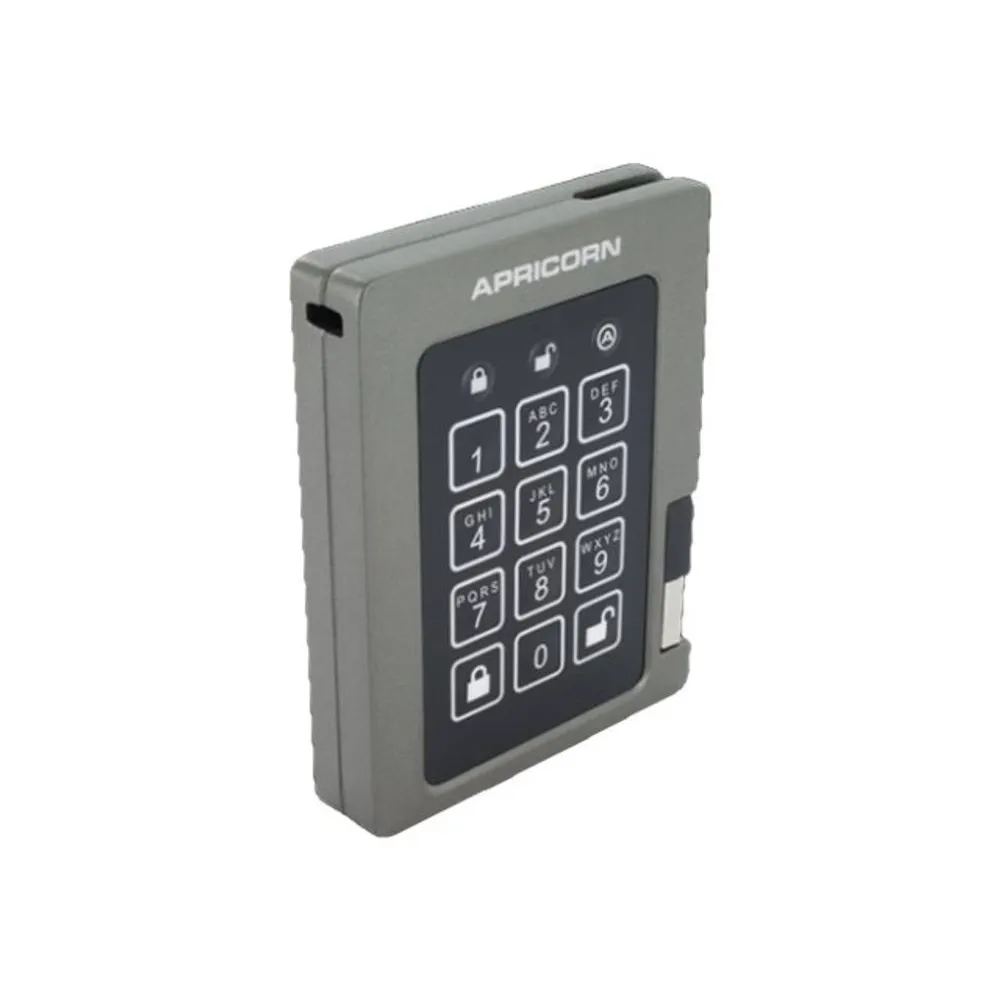 Apricorn External Hard Drive Aegis Padlock - 1 TB - USB 3.2 - Black Apricorn - 1
