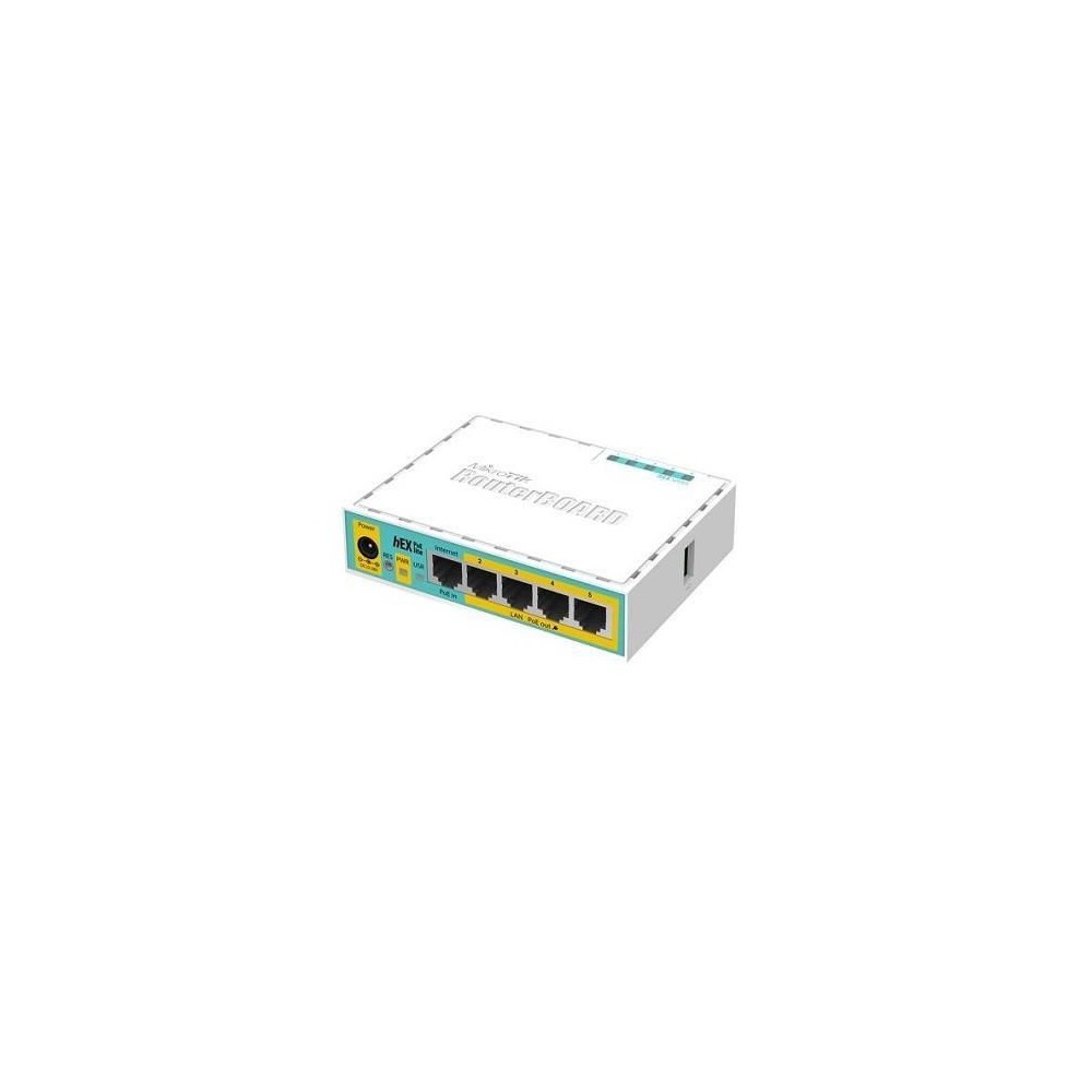 Net router 10/100m 5port hex/poe lite rb750upr2 mikrotik rb750upr2 (include tv 1.5 lei) Mikrotik - 1