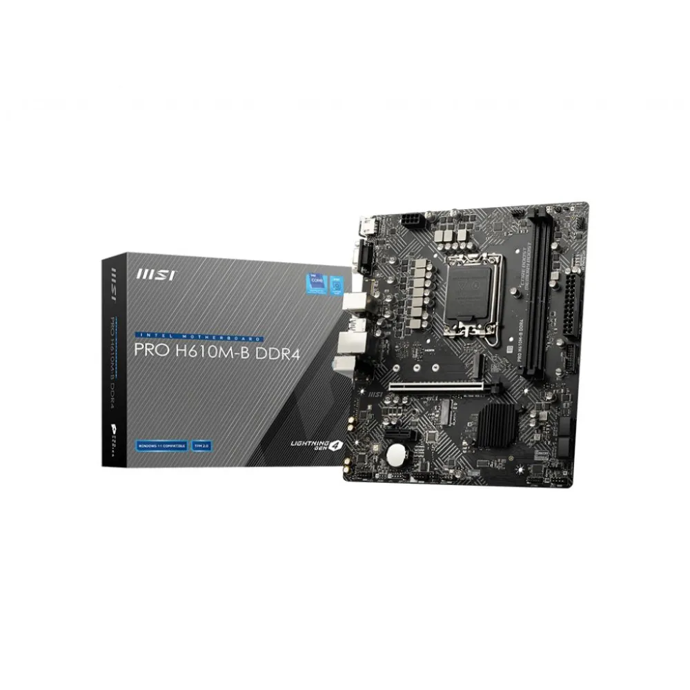 Placa de baza MSI PRO H610M-B DDR4, Intel H610, socket 1700, mATX Msi - 1