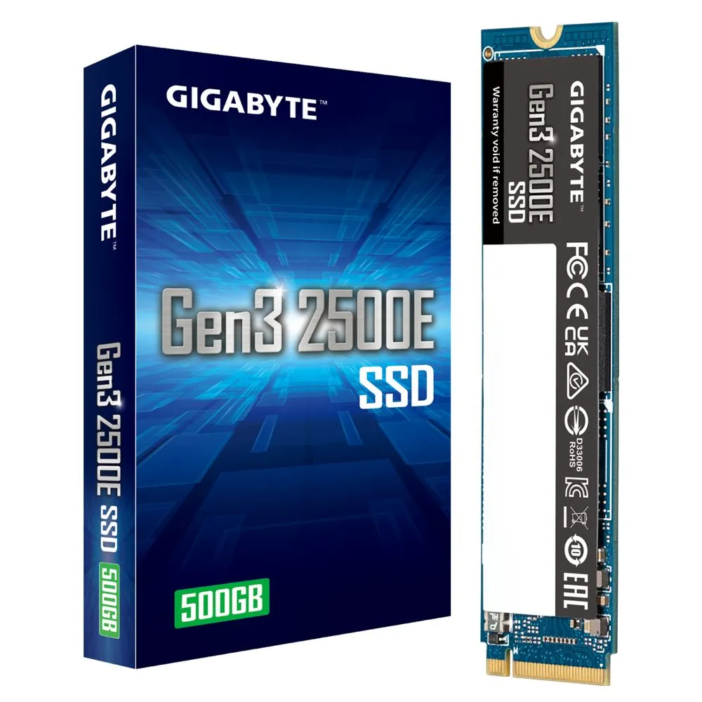 Gigabyte Gen3 2500E SSD 500GB M.2 500 Giga Bites PCI Express 3.0 NVMe Gigabyte - 1