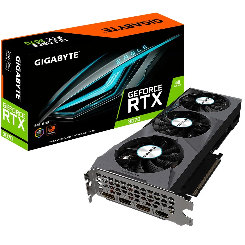Placa video Gigabyte nVidia GeForce RTX 3070 EAGLE LHR 8GB, GDDR6, 256bit Gigabyte - 1