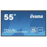 iiyama LH5570UHB-B1 Afișaj Semne Panou informare digital de perete 138,7 cm (54.6") VA 700 cd/m² 4K Ultra HD Negru Procesor Iiya